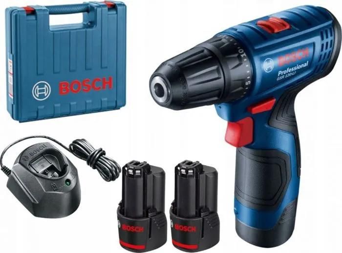Visseuse devisseuse Bosch 06019G8000 Perceuse visseuse GSR 120 LI 12 V avec 2 batteries de 2 Ah