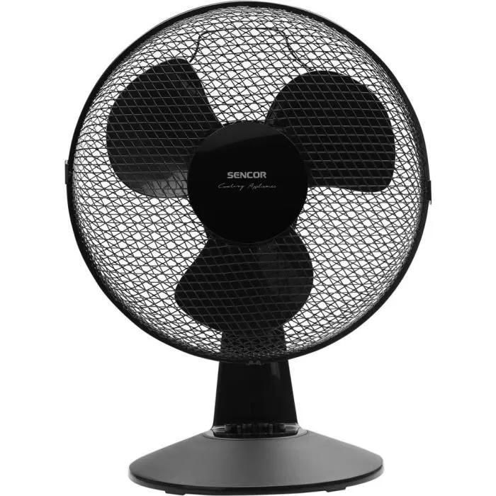 Ventilateur de bureau Sencor SFE 3011BK 3 vitesses Oscillation 90° 30 cm de diamètre - vue 2