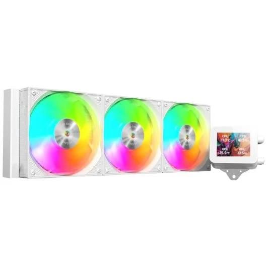 Mars Gaming ML VISION360 Refrigeración Líquida AiO TDP 3 Ventiladores ARGB Pantalla LCD Blanco