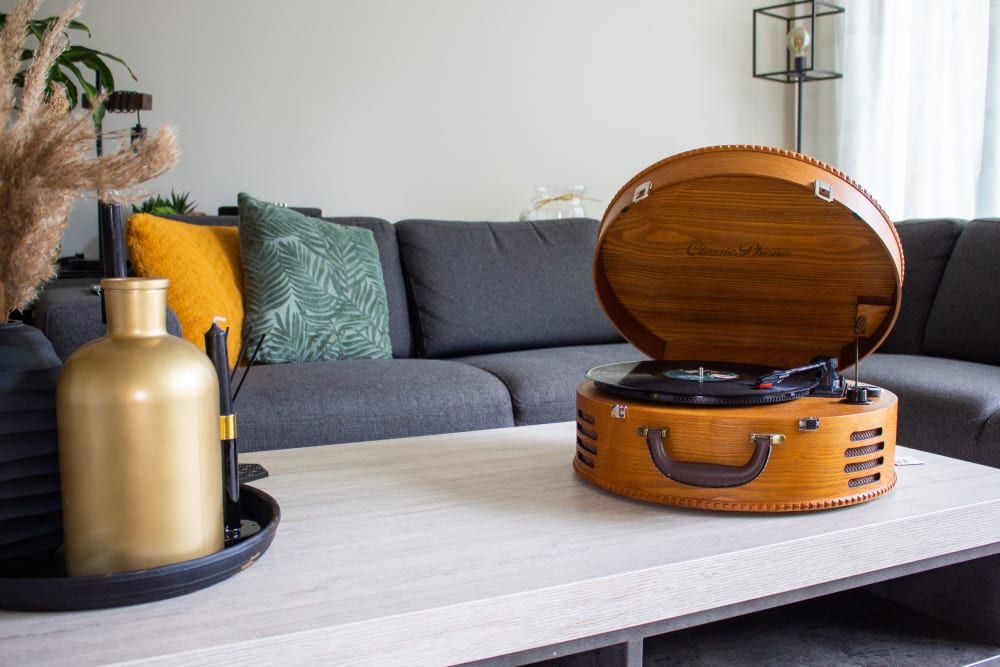 vinyle rétro encodag pc haut parleurs