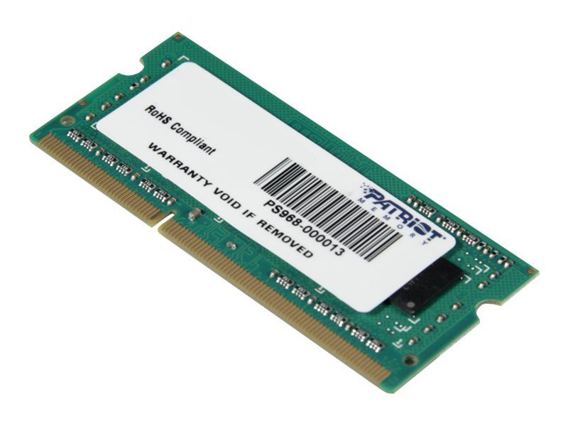 Patriot Signature Line DDR3 module 4 Go SO DIMM 204 broches 800 MHz / PC3 12800 CL11 1.5 V mémoire sans tampon non ECC