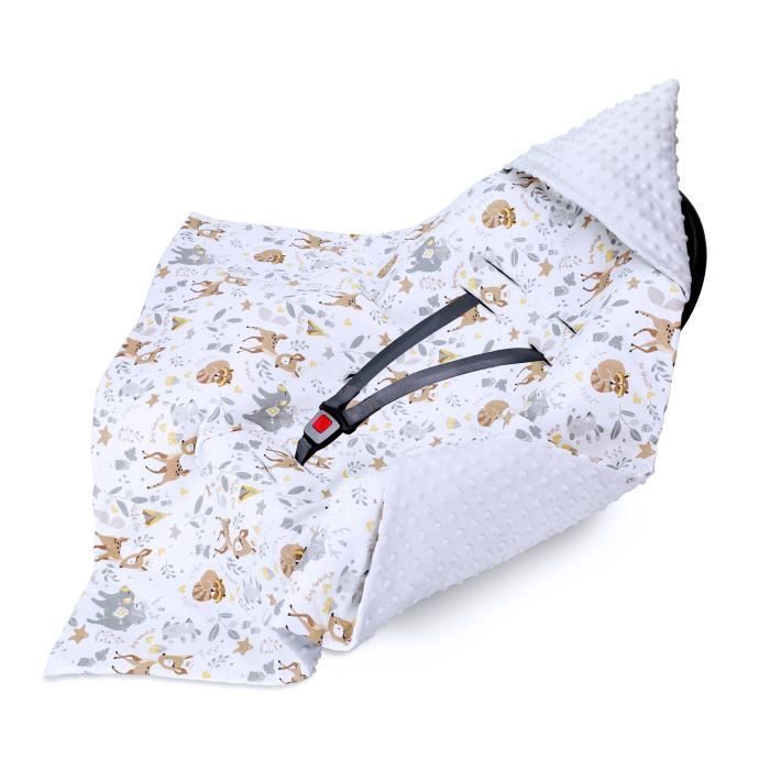  - Couverture Bébé Pour Nid D'ange Siège Auto Bebe L'automne-Hiver 90x90 Cm - Poussette Ressort Été Chanceliere Cerf