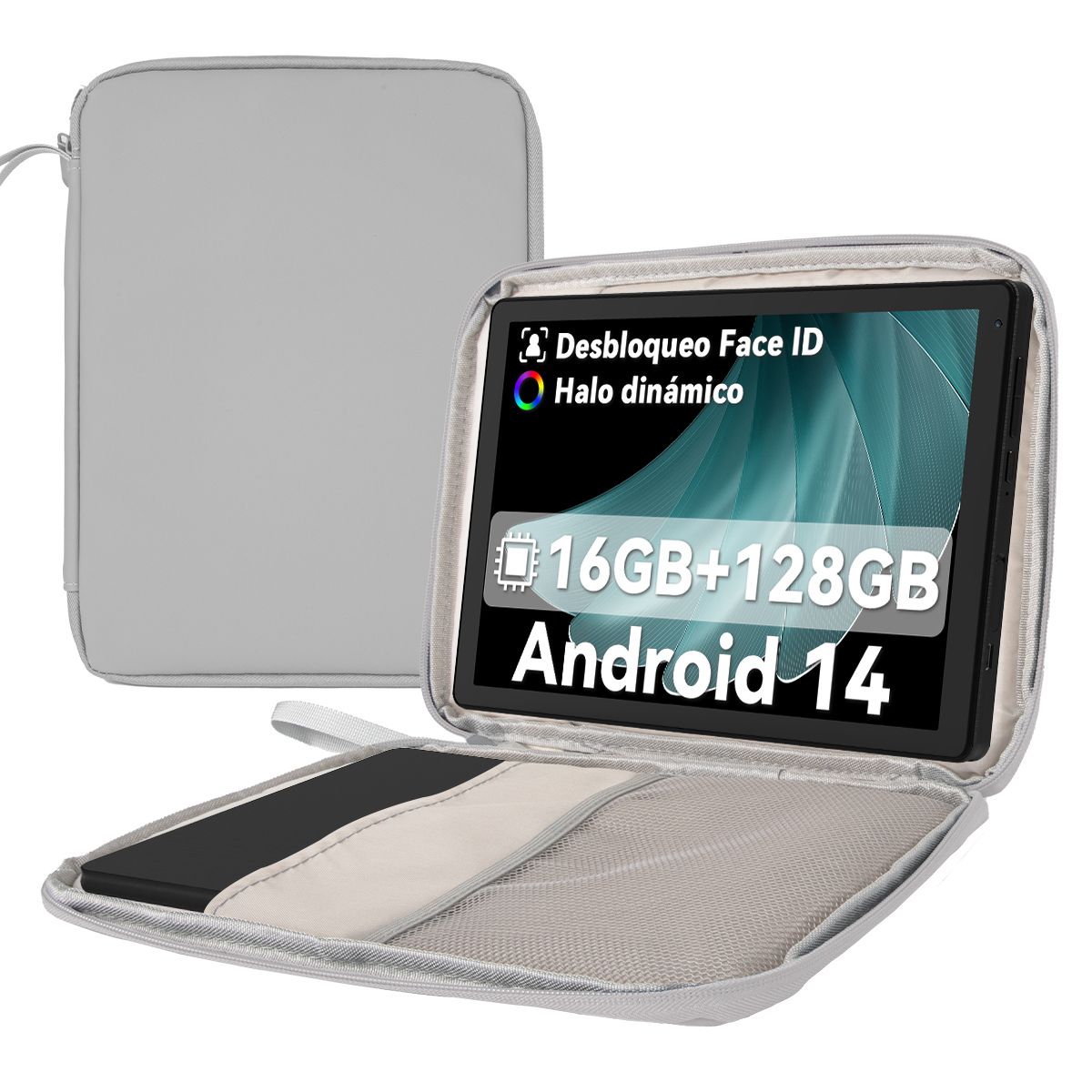 Tablette 10.4 Pouces Android 14 Octa Core RAM ROM TF 5G + 2.4G WiFi 6 Bluetooth 5.0 1280x800 HD IPS 5MP+8MP Double Caméra 5000mAh avec Sac d'ordinateur - vue 2