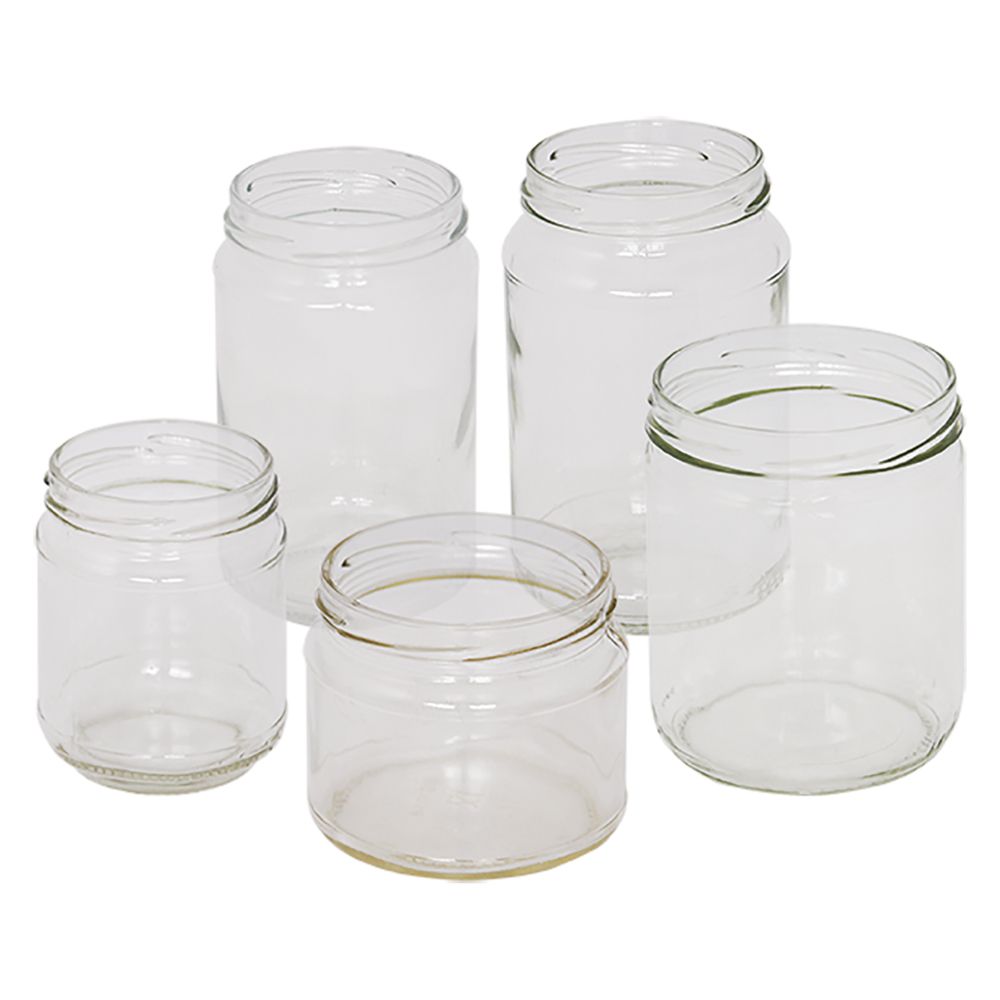 28 X POT EN VERRE BOCCACCIO POUR ALIMENTS TYPE STD 156 ml - bec verseur. Ø 53 mm