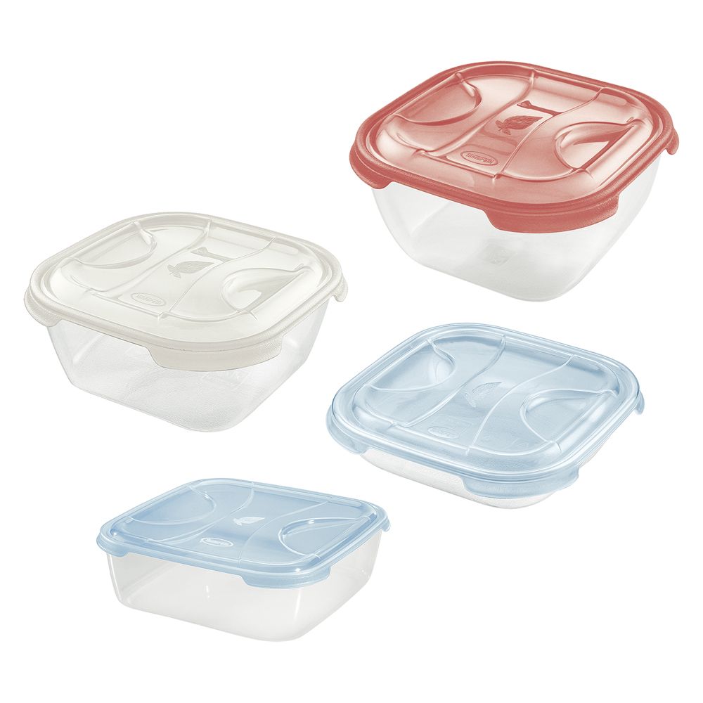 1 X ReCIPIENT CARRe EN PLASTIQUE FRIGO BOX 2 lt cm 19,5x19,5x h.10 transp.