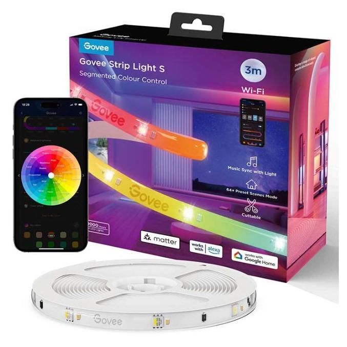 GOVEE LED STRIP RGBIC WIFI+BT 3M MATTER - vue 2