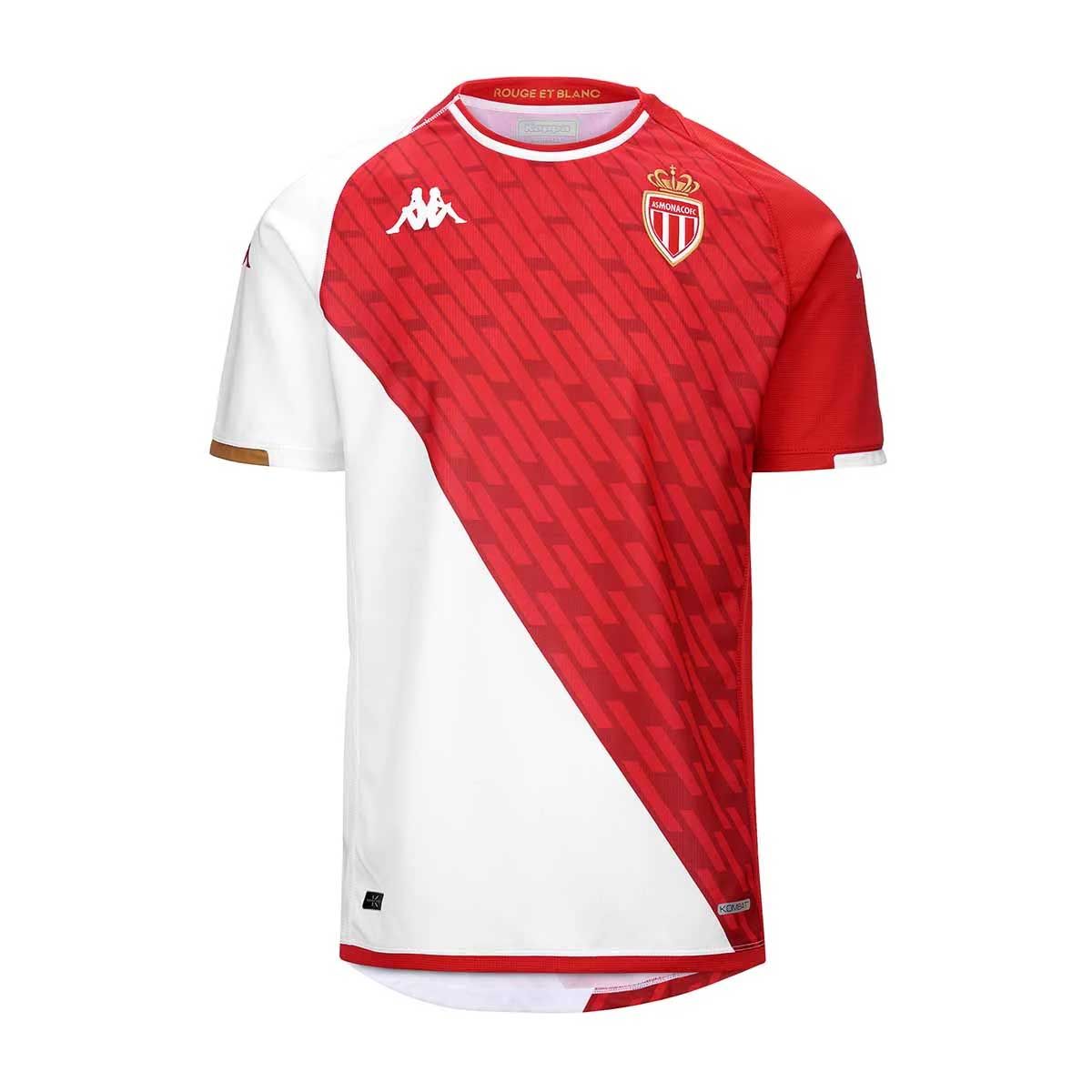 maillot kappa kombat domicile as monaco officiel asm football - XXXL