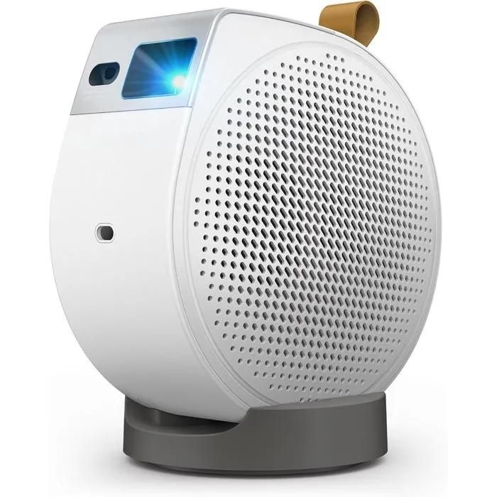 BenQ GV50 Portable Ceiling Laser 1080p Projector with Tripod Base Rotating Angle Projection 500 Lumens 18W Bass Bluetooth Spea