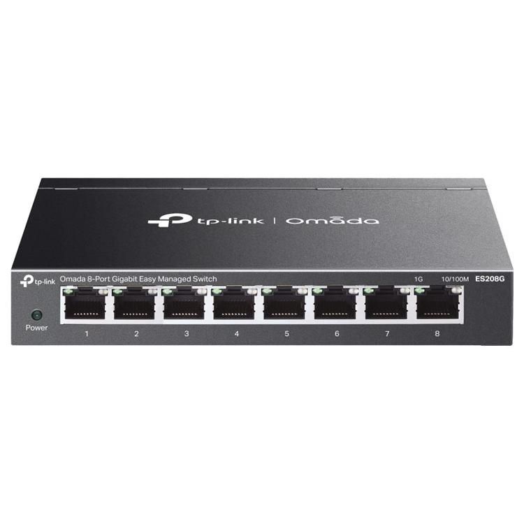 TP Link Omada ES208G switch di rete Gestito L2 Gigabit Ethernet 101001000 Nero