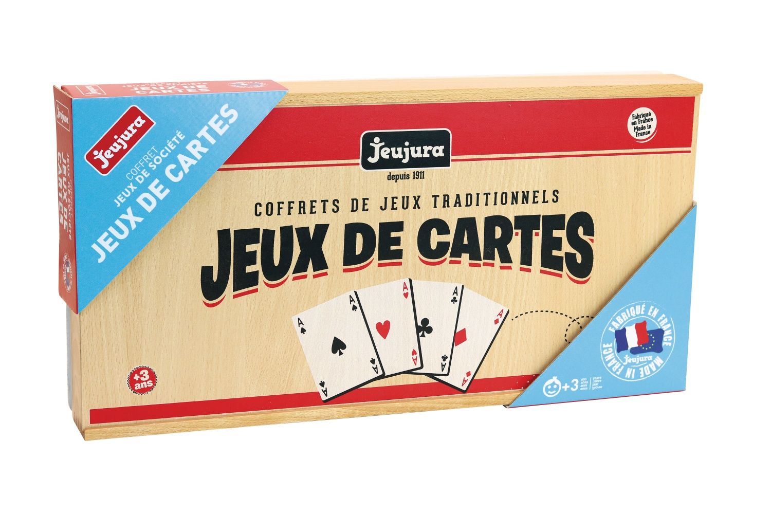 Coffret de Jeux de Cartes en Bois avec Accessoires Complets Neuf - vue 2