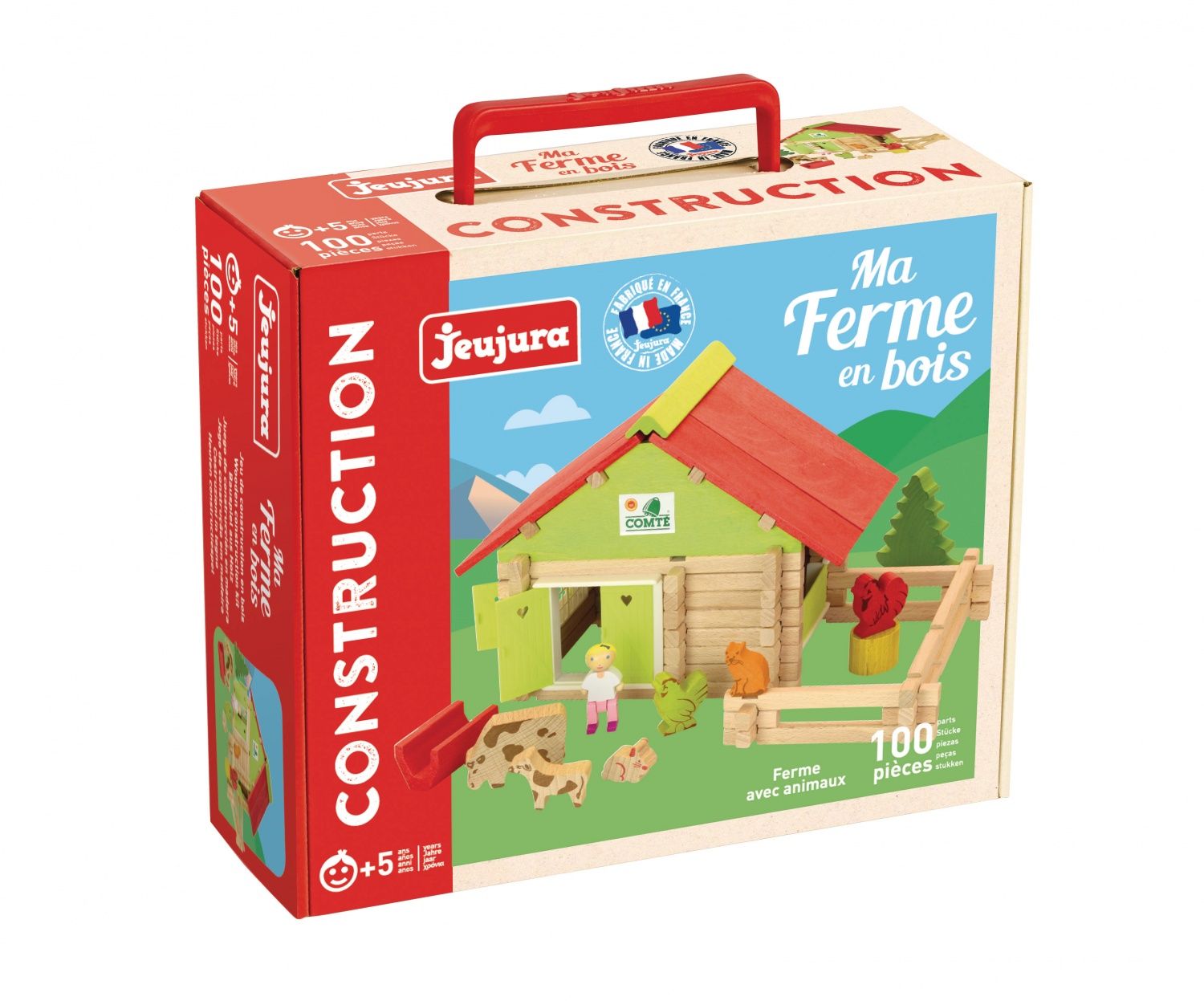 JEUJURA Ferme avec animaux 100 pièces