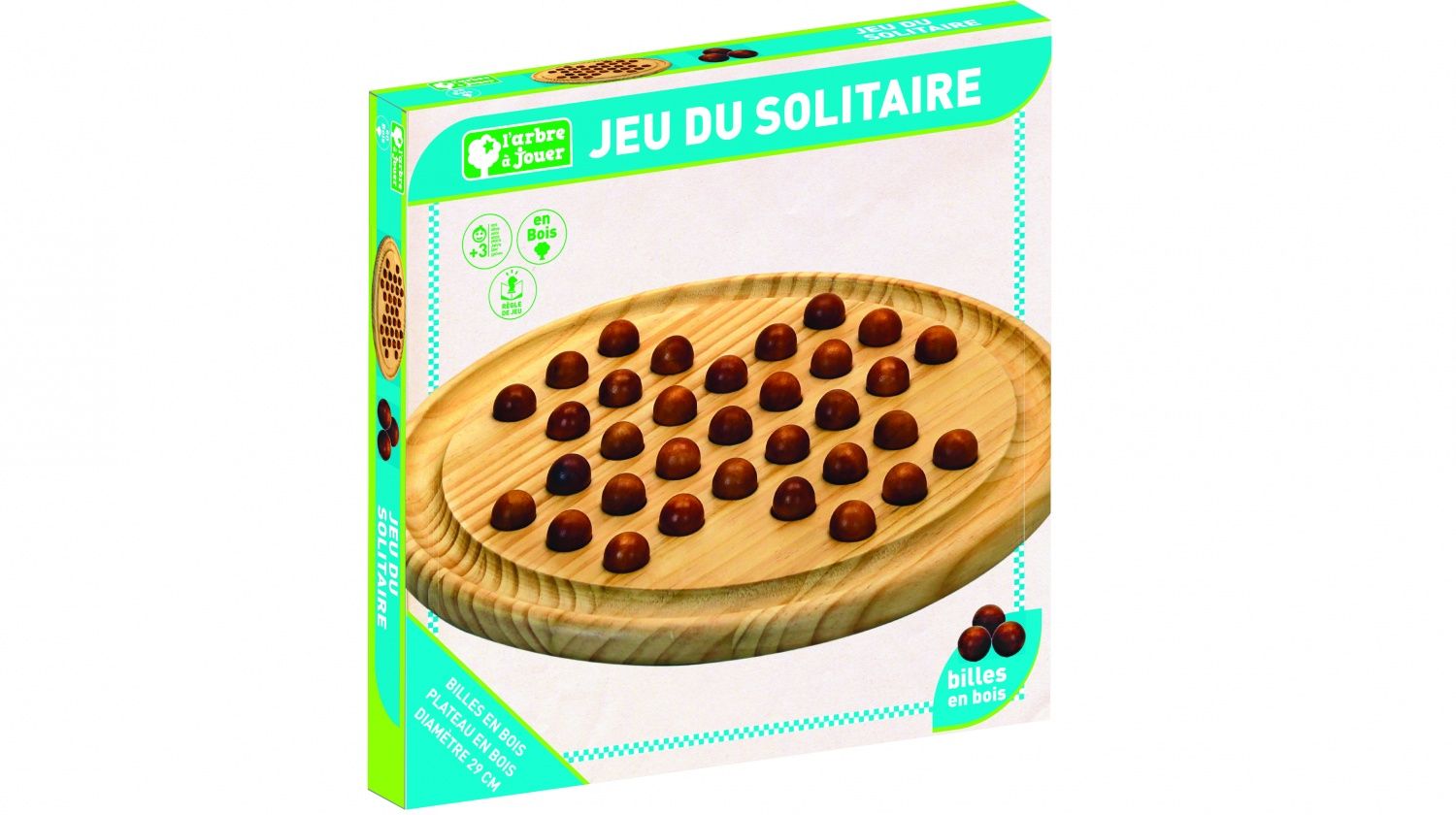 Jeu De Societe Solitaire En Bois