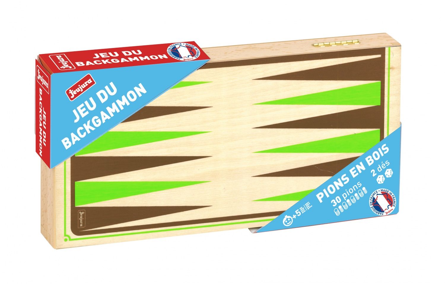 Jeu de Backgammon en Bois Pliable Idéal pour les Amateurs de Stratégie Neuf - vue 2