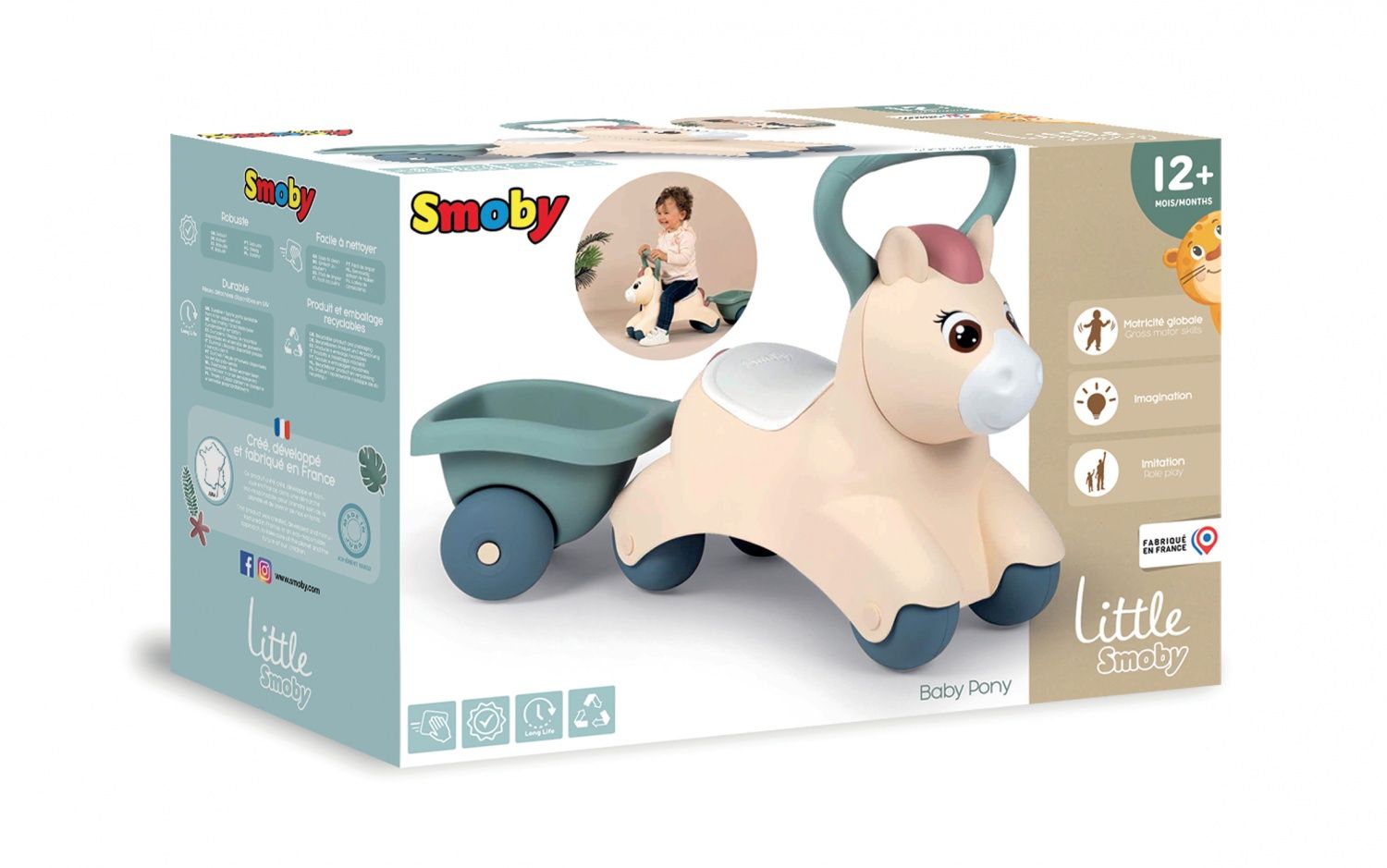 LS-LITTLE SMOBY LS PORTEUR BABY PONY