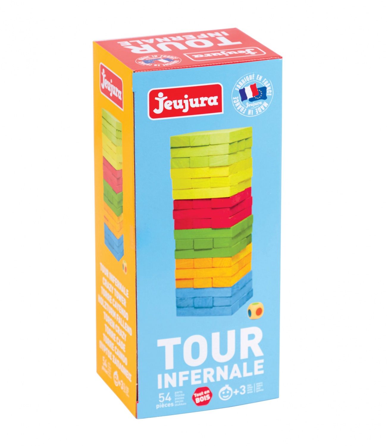 Coffret Tour Infernale Colorée Jeu de Société en Bois pour Enfants Neuf - vue 3