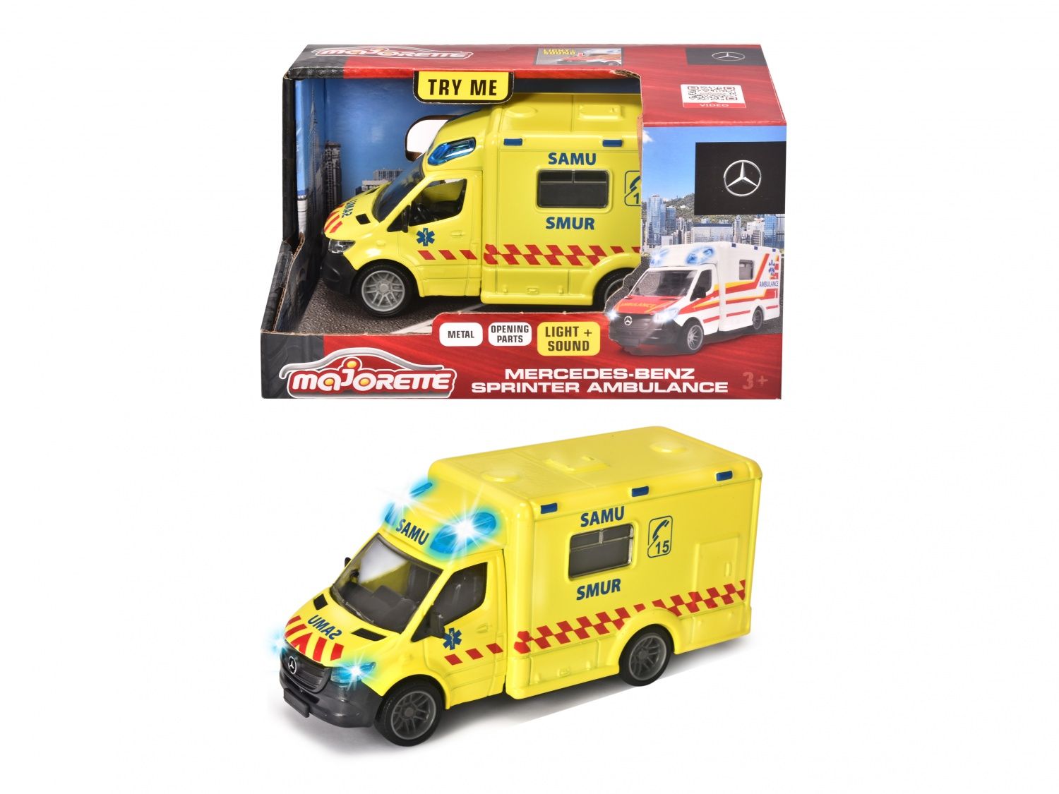Véhicule Majorette GS Mercedes Ambulance 15 cm - vue 3