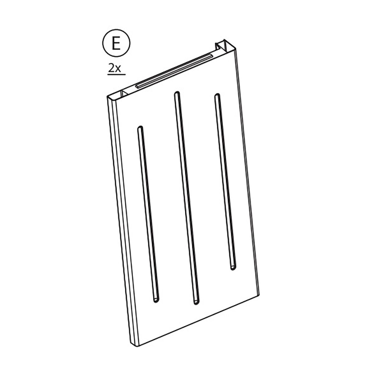 1 XPANNEAU LATeRAL D ARMOIRE EN ROTIN ZZ-EX CM.