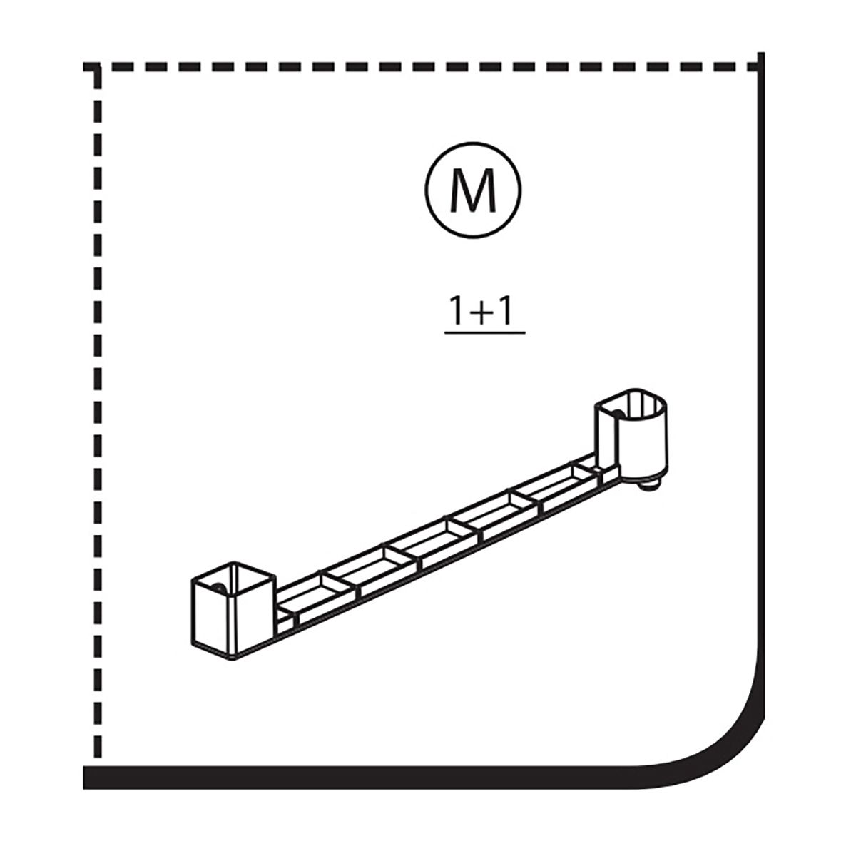 1 X ZZ-PAIRE DE SUPPORTS M 1+1 POUR ARMOIRE EN ROTIN T/P