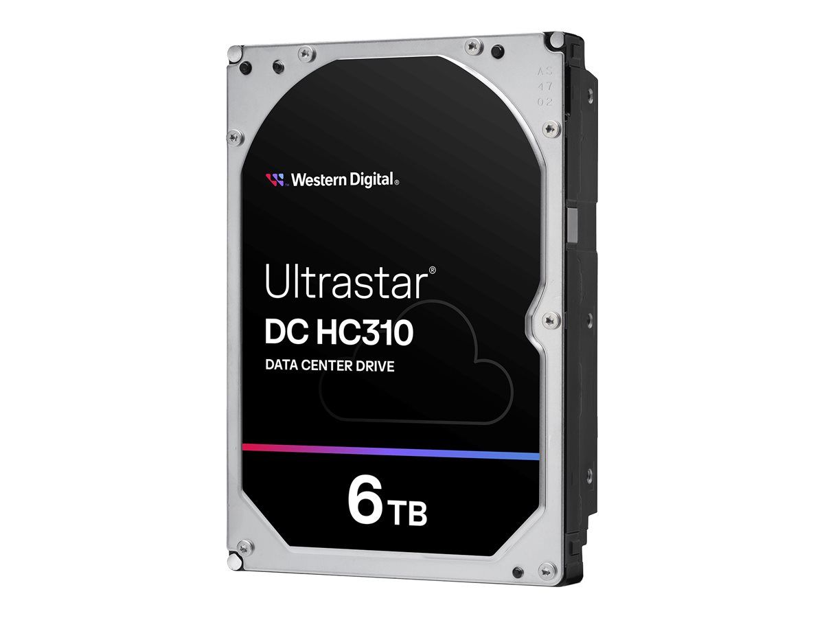 WD Ultrastar DC HC310 HUS726T6TALE6L4 - Disque dur - 6 To - interne - 3.5 - SATA 6Gb/s - 7200 tours/min - mémoire tampon : 256 Mo