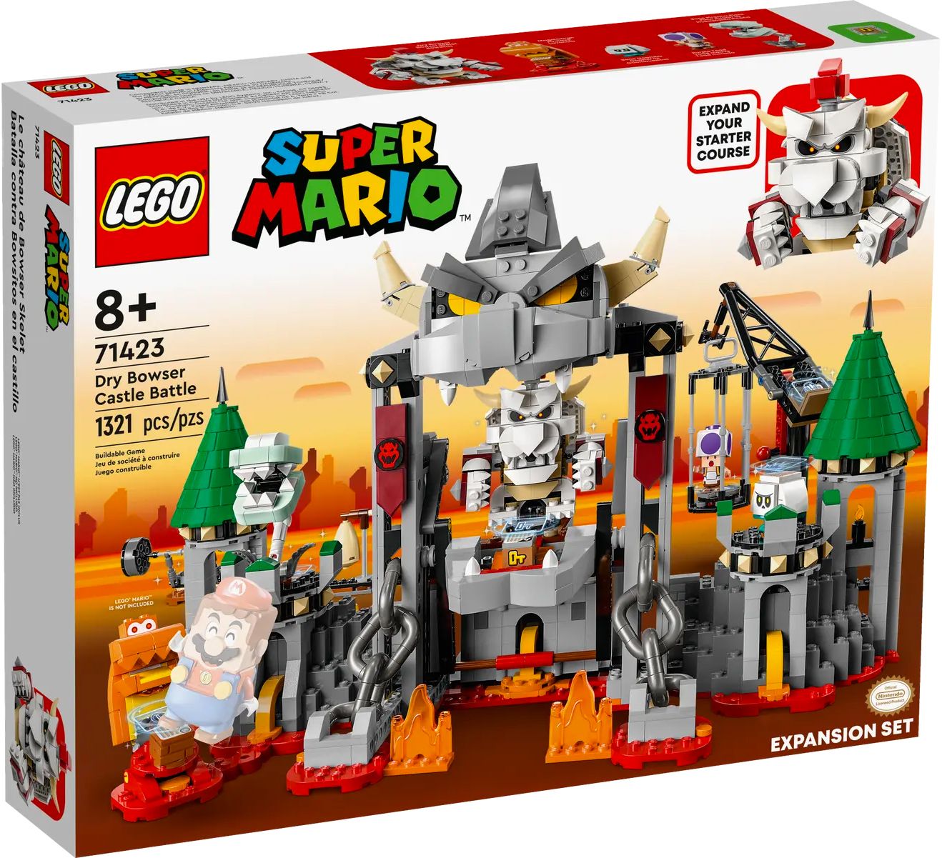 Lego Super Mario - Ensemble D'extension Bataille Au Château De Bowser Skelet - 71423