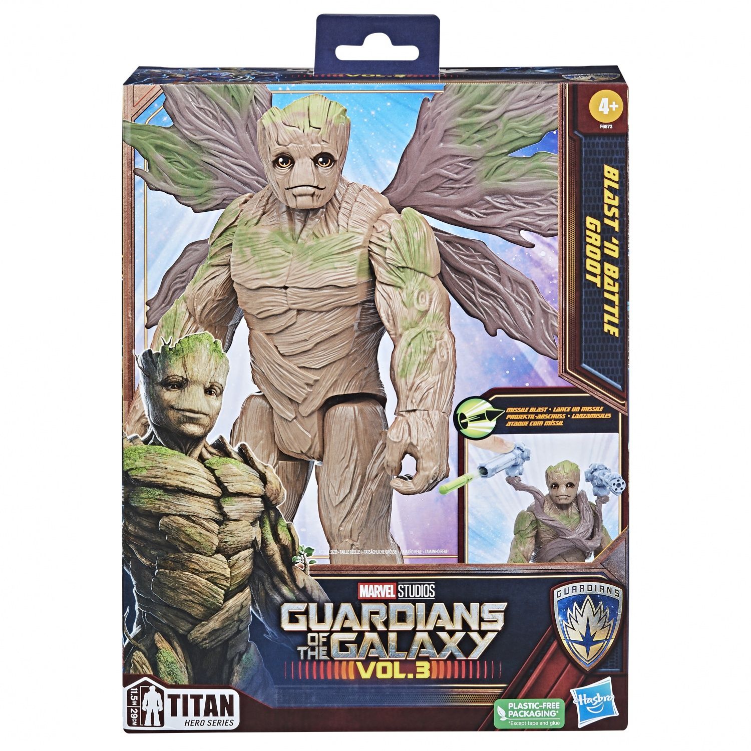 Batman Marvel Studio' Gardiens De La Galaxie Vol. 3 Titan Hero Series Blast 'n Battle Groot
