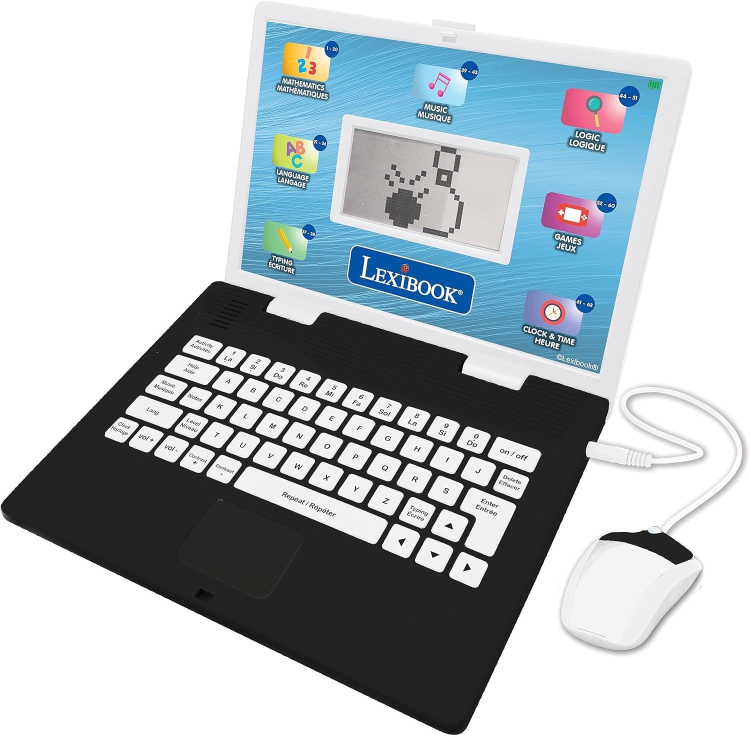 Lexibook Power Kid Ordinateur Portable Éducatif Bilingue AnglaisFrançais 124 Activités