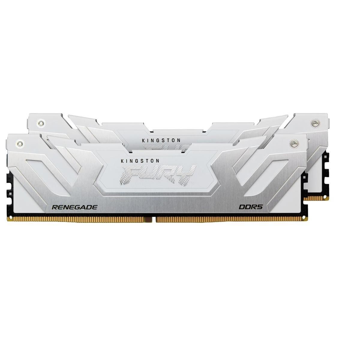 Kingston FURY Renegade - DDR5 - kit - 48 Go: 2 x 24 Go - DIMM 288 broches - 8800 MT/s / PC5-70400 - CL42 - 1.4 V - mémoire non tamponnée chronométrée - on-die ECC - blanc et argent