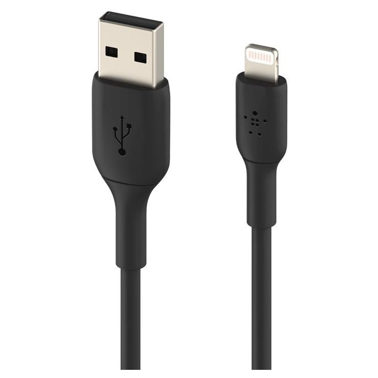 Belkin BOOST CHARGE - Câble Lightning - Lightning mâle pour USB mâle - 1 m - noir Belkin BOOST CHARGE - Câble Lightning - Lightning mâle pour USB mâle - 1 m - noir
