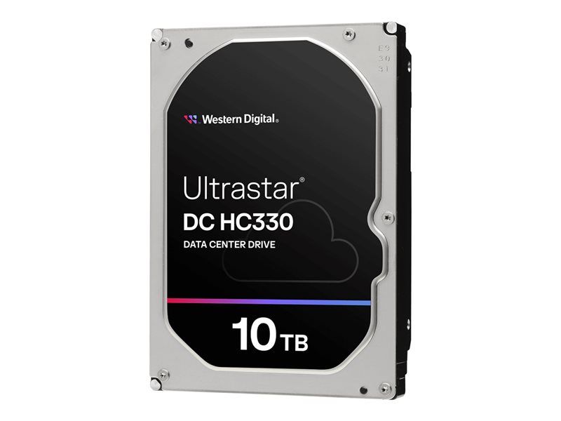 WD Ultrastar DC HC330 WUS721010ALE6L4 - Disque dur - chiffré - 10 To - interne - 3.5 - SATA 6Gb/s - 7200 tours/min - mémoire tampon : 256 Mo - Self-Encrypting Drive (SED)