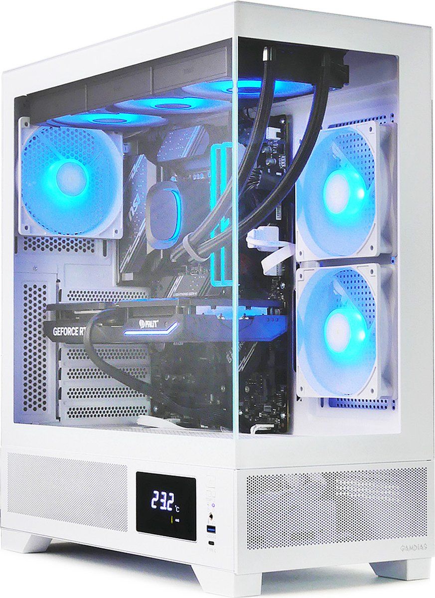Boitier PC Moyen Tour ATX Gamdias Atlas M1 RGB avec panneaux vitrés - vue 2