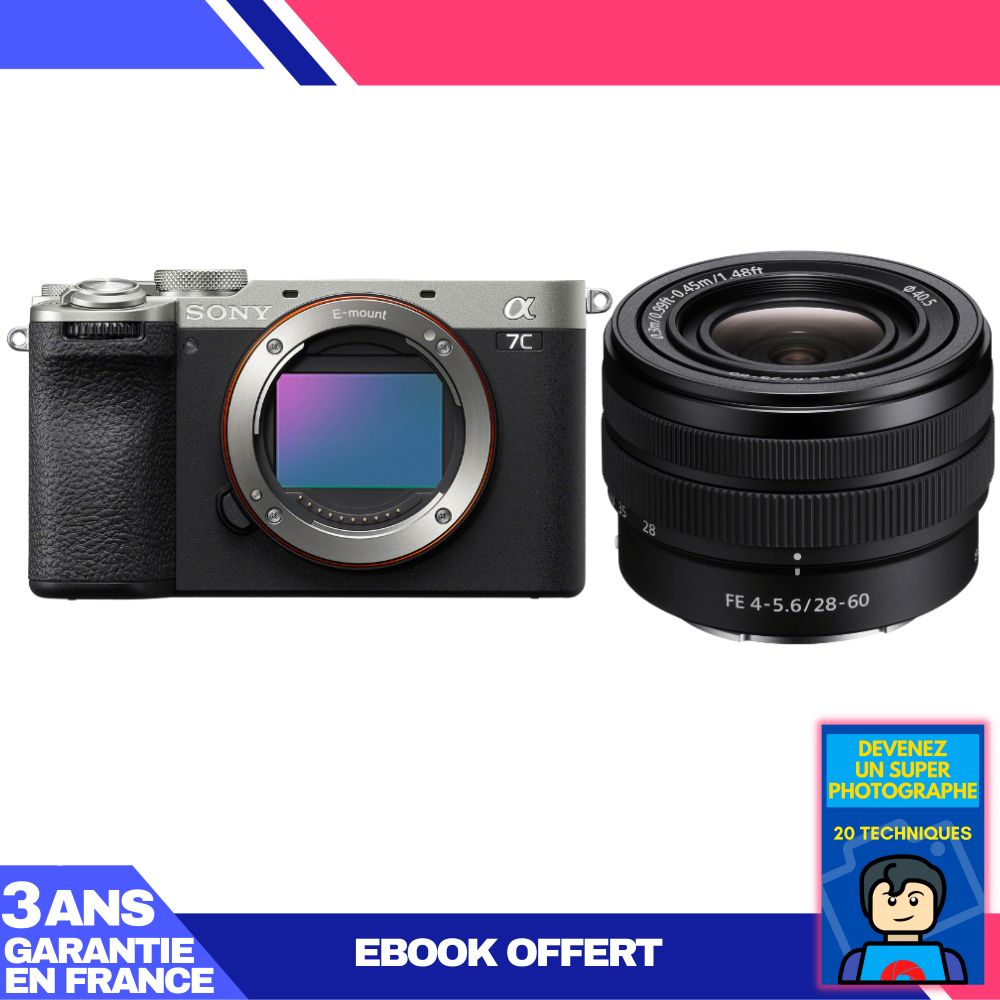 Boitier Sony A7C II + FE 28 60mm f4 5.6 + Ebook 'Devenez Un Super Photographe