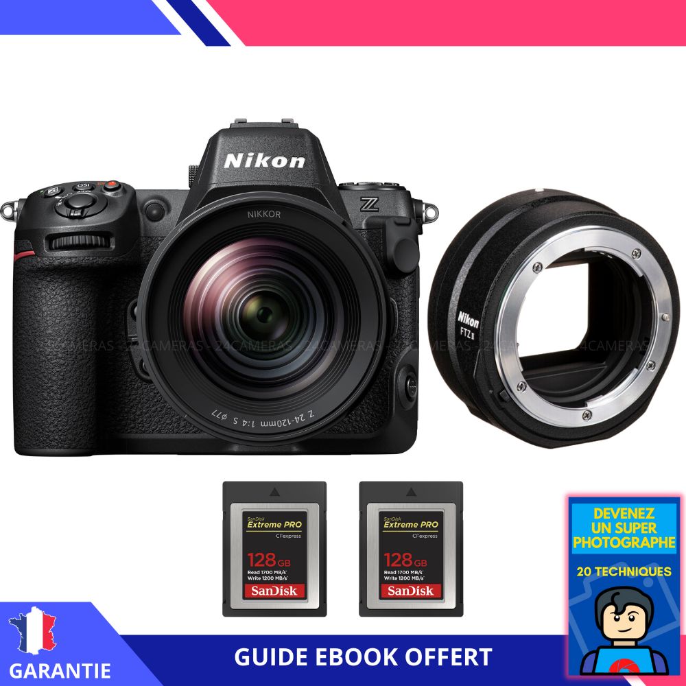 Nikon Z8 + Z 24 120mm F4 + 2 SanDisk Extreme PRO CFexpress Type B + Ebook Devenez Un Super Photographe Appareil Photo Nikon - vue 2