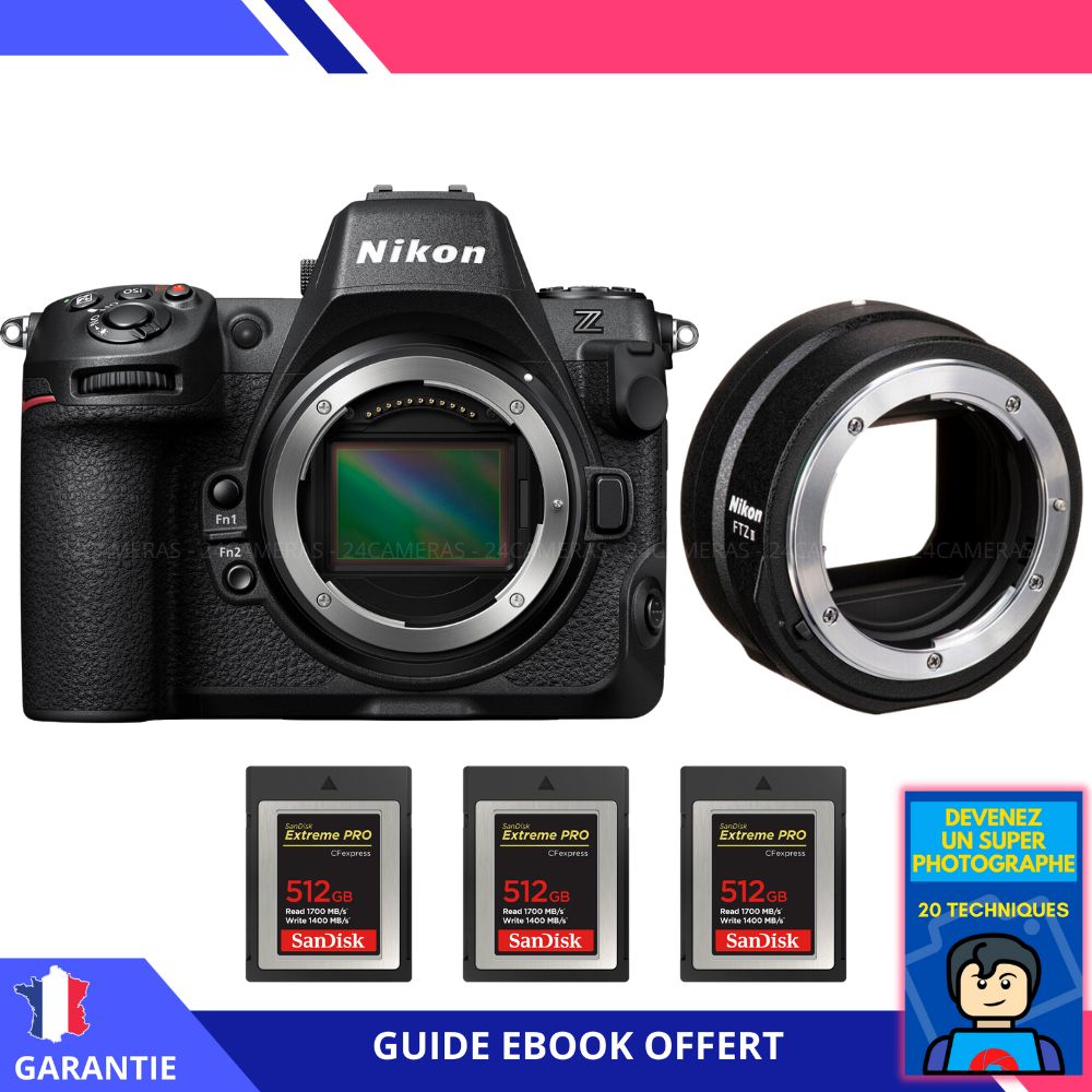 Nikon Z8 + FTZ II + 3 SanDisk Extreme PRO CFexpress Type B + Ebook Devenez Un Super Photographe Appareil Photo Nikon - vue 4