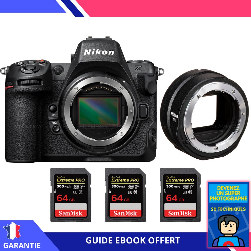 Nikon Z8 + FTZ II + 3 SanDisk Extreme PRO UHS II SDXC 300 MB/ + Ebook Devenez Un Super Photographe Appareil Photo Nikon - vue 4