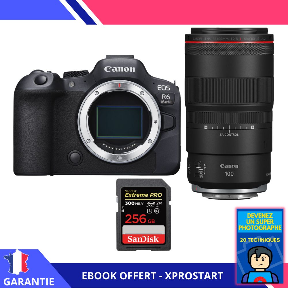 Canon EOS R6 Mark II + RF 100mm f2.8 Macro IS USM + 1 SanDisk Extreme PRO UHS II SDXC 300 MB/ + Ebook Devenez Un Super Photographe Appareil Photo Canon - vue 3