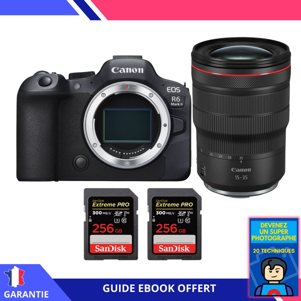 Canon EOS R6 Mark II + RF 15 35mm f2.8 IS USM + 2 SanDisk Extreme PRO UHS II SDXC 300 MB/ + Ebook Devenez Un Super Photographe Appareil Photo Canon - vue 4