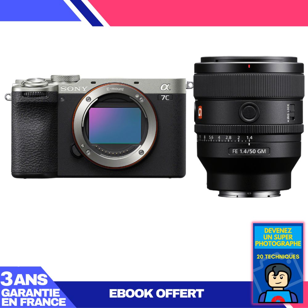 Boitier Sony A7C II + FE 50mm f1.4 GM + Ebook 'Devenez Un Super Photographe