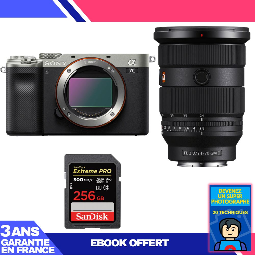 Boitier Sony A7C II + FE 24 70mm f2.8 GM II + 1 SanDisk Extreme PRO UHS II SDXC 300 MB/ + Ebook 'Devenez Un Super Photographe - vue 4