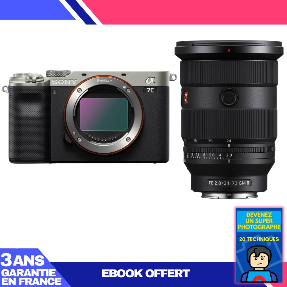 Boitier Sony A7C II + FE 24 70mm f2.8 GM II + Ebook 'Devenez Un Super Photographe