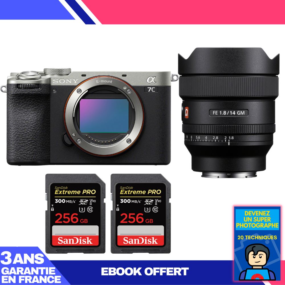 Boitier Sony A7C II + FE 14mm f1.8 GM + 2 SanDisk Extreme PRO UHS II SDXC 300 MB/ + Ebook 'Devenez Un Super Photographe - vue 3