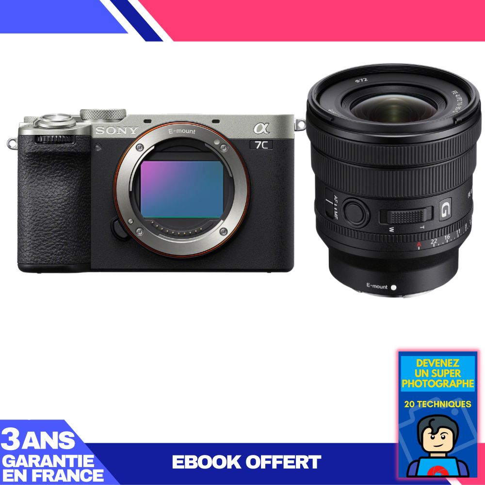 Boitier Sony A7C II + FE PZ 16 35mm f4 G + Ebook 'Devenez Un Super Photographe