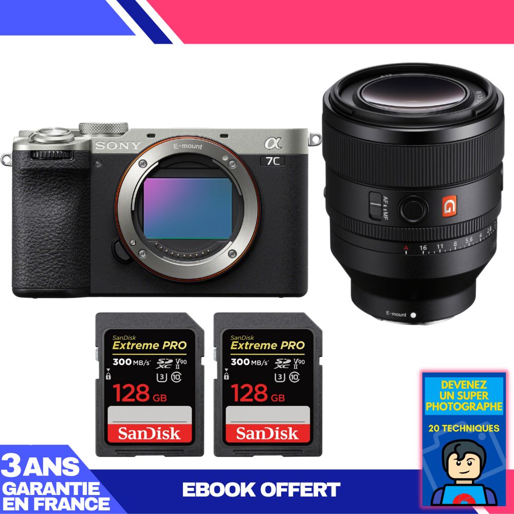 Boitier Sony A7C II + FE 50mm f1.2 GM + 2 SanDisk Extreme PRO UHS II SDXC 300 MB/ + Ebook 'Devenez Un Super Photographe - vue 2