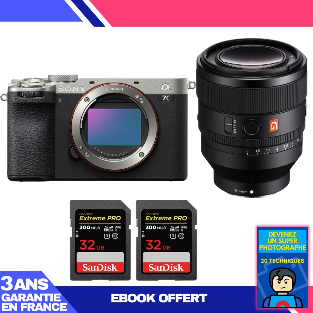 Boitier Sony A7C II + FE 50mm f1.2 GM + 2 SanDisk Extreme PRO UHS II SDXC 300 MB/ + Ebook 'Devenez Un Super Photographe - vue 4