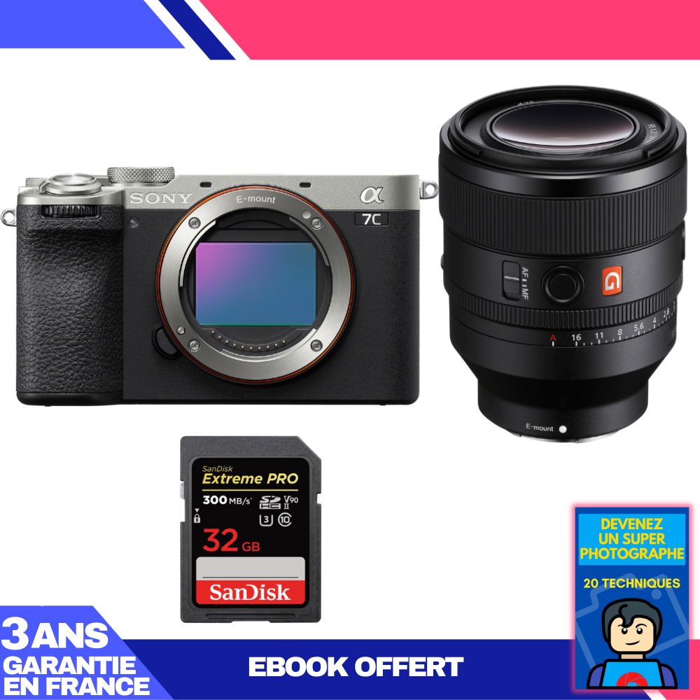 Boitier Sony A7C II + FE 50mm f1.2 GM + 1 SanDisk Extreme PRO UHS II SDXC 300 MB/ + Ebook 'Devenez Un Super Photographe - vue 4