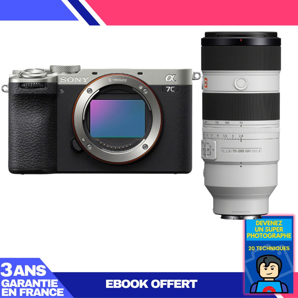 Boitier Sony A7C II + FE 70 200mm f2.8 GM OSS II + Ebook 'Devenez Un Super Photographe