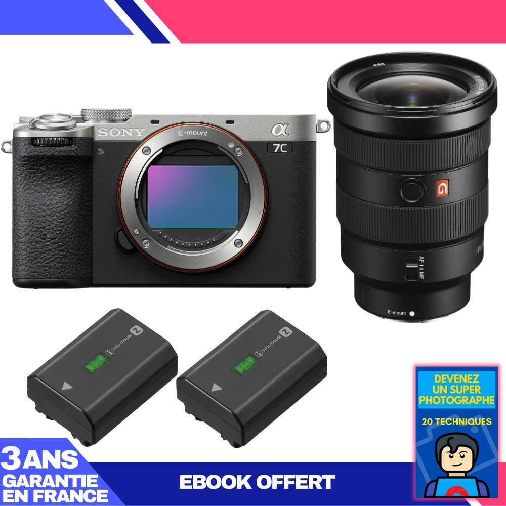 Boitier Sony A7C II + FE 16 35mm f2.8 GM + 2 Sony NP FZ100 + Ebook 'Devenez Un Super Photographe