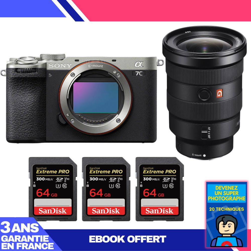 Boitier Sony A7C II + FE 16 35mm f2.8 GM + 3 SanDisk Extreme PRO UHS II SDXC 300 MB/ + Ebook 'Devenez Un Super Photographe - vue 2