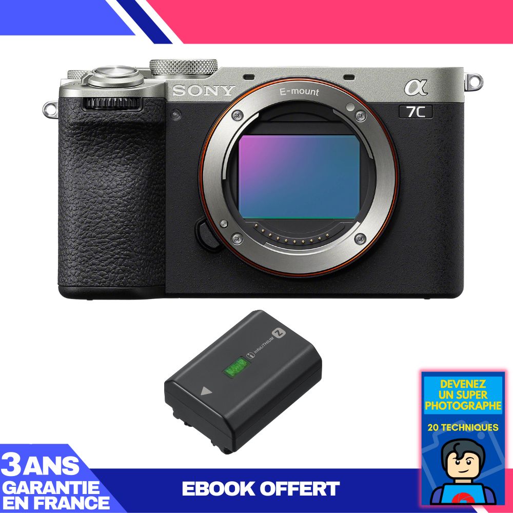 Boitier Sony A7C II + 1 Sony NP FZ100 + Ebook 'Devenez Un Super Photographe