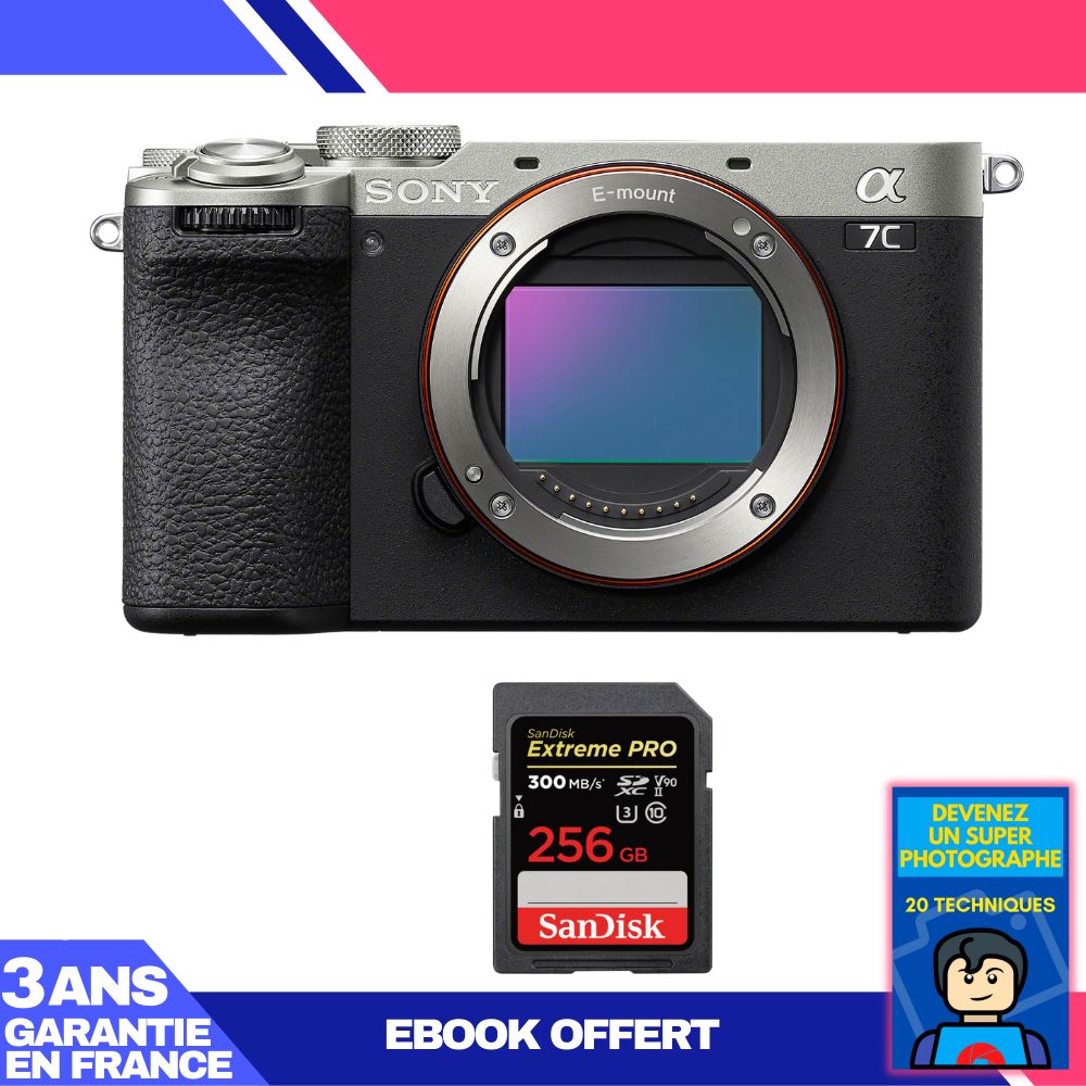 Boitier Sony A7C II + 1 SanDisk Extreme PRO UHS II SDXC 300 MB/ + Ebook 'Devenez Un Super Photographe - vue 6