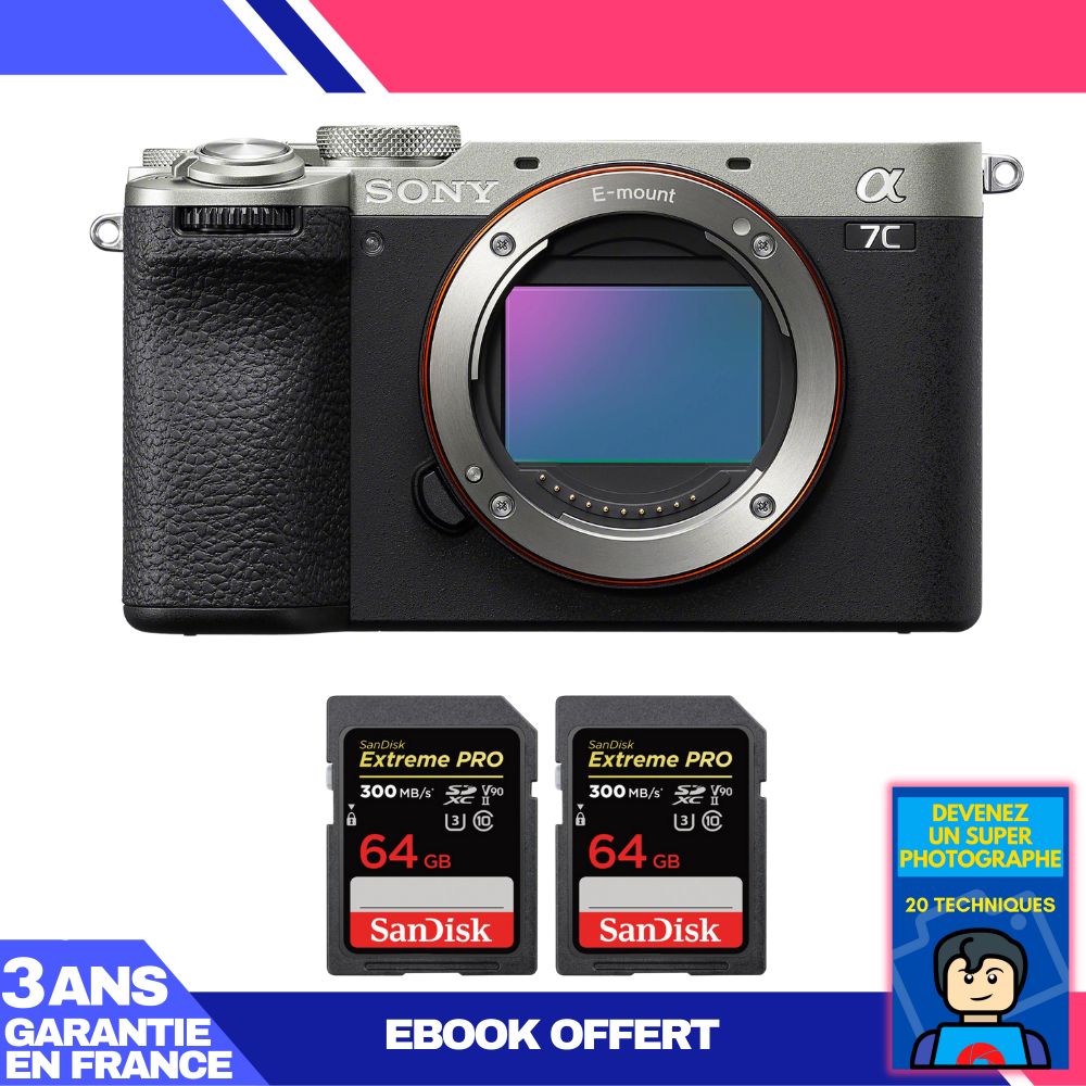 Boitier Sony A7C II + 2 SanDisk Extreme PRO UHS II SDXC 300 MB/ + Ebook 'Devenez Un Super Photographe - vue 6